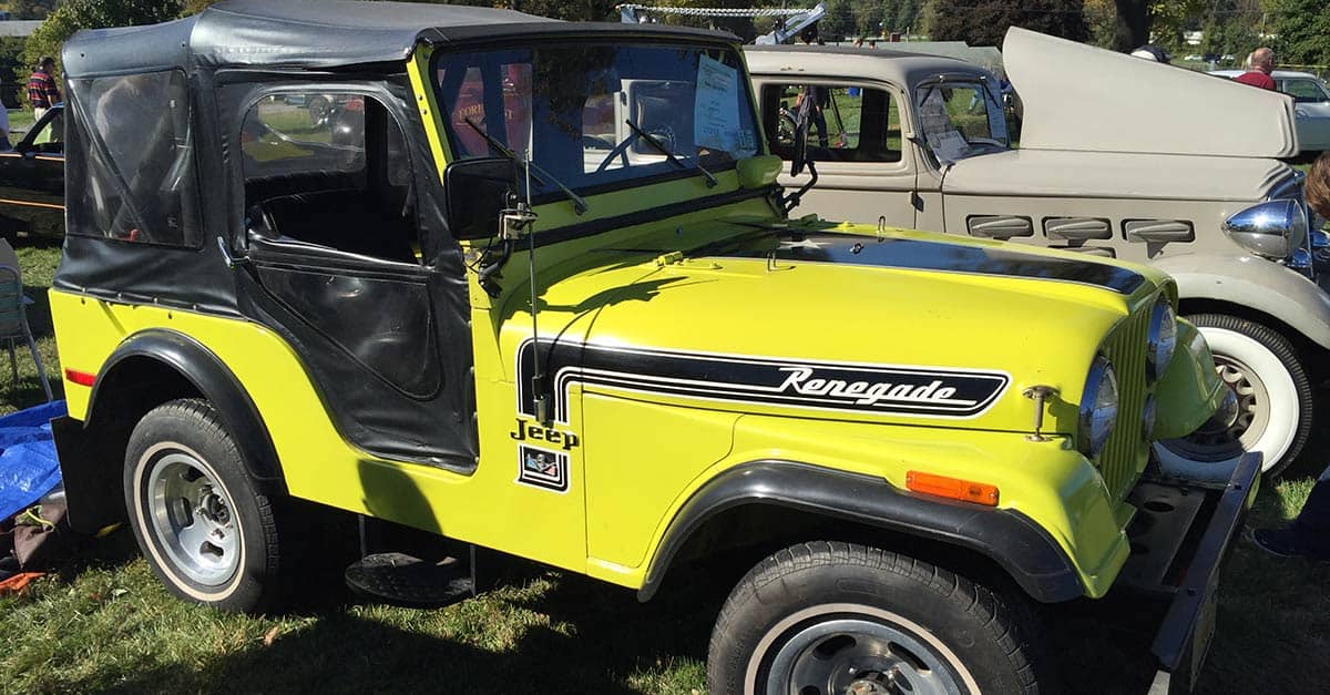 1974_Jeep_CJ-5_Renegade_V8_in_yellow_-_all_original_-_at_2015_AACA_Eastern_Regional_Fall_Meet_1of7